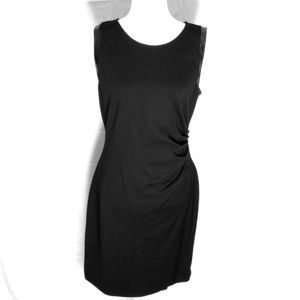 Black Blaine form fitting dress with snake detail